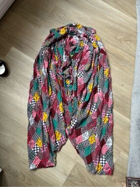 Women’s Bohemian Multicolor Genie Aladdin Harem Joggers Pants OS